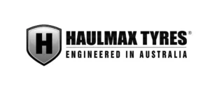 Haulmax Tyres logo with a shield containing the letter 'H' and the text 'Engineered in Australia' below the company name, symbolizing its commitment to soil stabilisation.