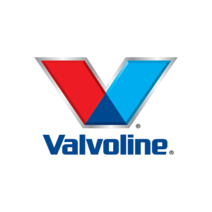 Valvoline logo featuring a large "V" with red and blue segments above the blue text "Valvoline" on a white background, symbolizing strength and reliability, much like soil stabilisation techniques in construction.